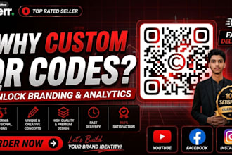 create custom websites qr code or any social media qr code or apps qr