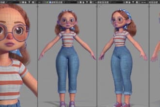 2d 3d model rig sculpt fix 52 arkit blendshape in blender cc4 c4d cc5 zbrush