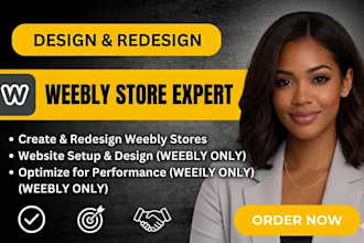 do weebly website design or redesign and weebly store