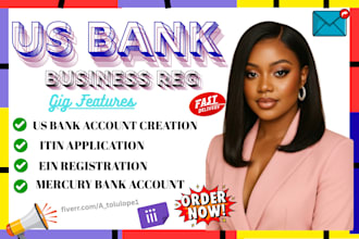 apply for itin, ein registration, US bank creation for mercury, wise or relay