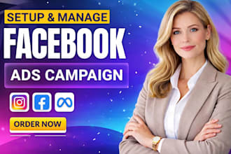 set up facebook ads campaign and manage meta ads, instagram ads