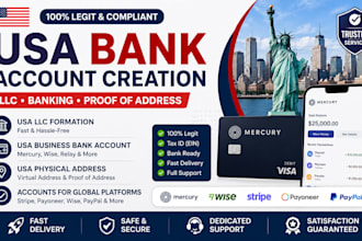 create usa bank creation usa physical address bank creation usa proof of address
