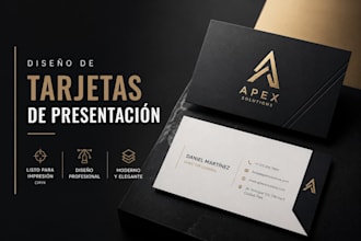 diseñaré tarjetas de presentación listas para impresión