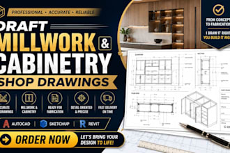 draft millwork and cabinetry drawing