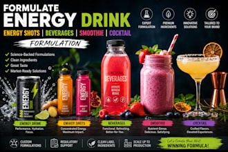 formulate energy drink energy shots beverages smoothie and cocktail formulation