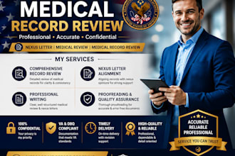 provide professional medical record review and clinical research