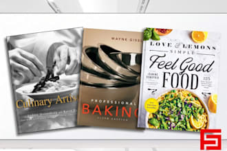 design cookbook cover, book cover design, kindle cover, cookbook, ebook cover