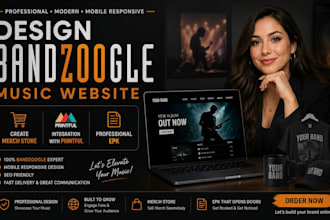 design bandzoogle music website create merch store and printful bandzoogle epk