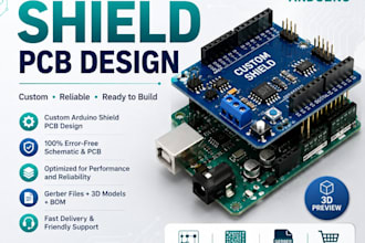 design professional arduino shield pcb and custom electronic