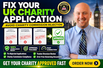 review and fix your UK charity application to avoid charity commission rejection