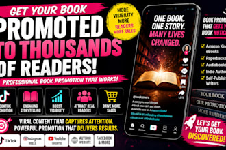 publish, optimize and launch your ebook on amazon, kindle promotion, booktok ads