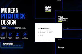 design a professional pitch deck or presentation