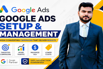 setup and manage your google ads campaigns, PPC adwords as your ads manager