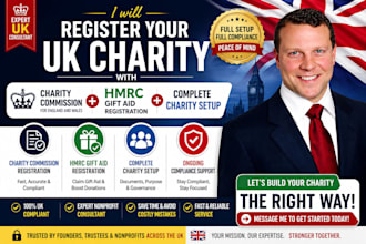 register UK charity with charity commission, hmrc gift aid and charity setup