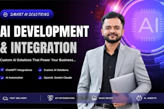 do ai integration, development for website or softwares applications