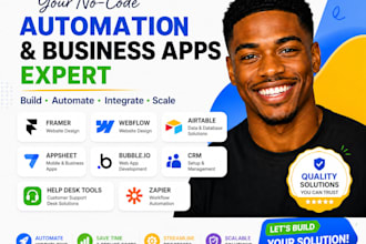 do framer webflow airtable data appsheet bubble io crm desk tool zapier expert