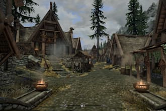 create 3d game character, skyrim armor, weapon and game assets in blender