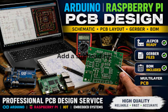 design arduino raspberry pi pcb schematic layout gerber bom for jlcpcb