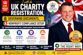 do UK charity registration, governing documents, and nonprofit compliance setup
