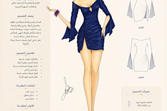 do fashion design and custom dress sketching