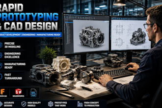 design professional 3d prototypes and cad models for manufacturing
