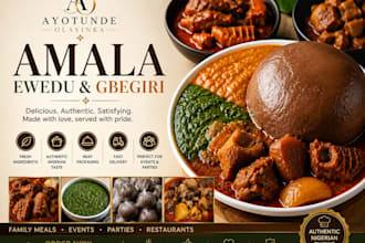 cook delicious amala ewedu and gbegiri for your event or restaurant