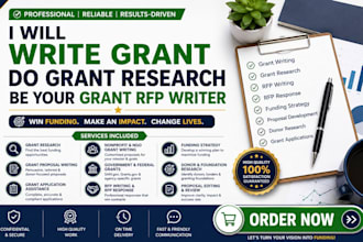 write grant proposals, do grant research and be your grant rfp writer