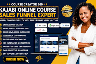 course creator 360 kajabi online course gohighlevel cc360 salesfunnel n8n cc 360