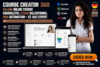 course creator 360 kajabi online course gohighlevel cc360 salesfunnel n8n cc 360
