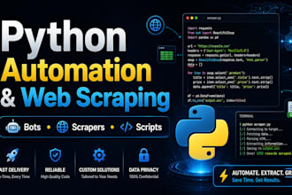 build a python automation script or web scraper for your business