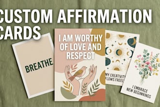 design custom affirmation cards etsy printable decks self care brand oracle card