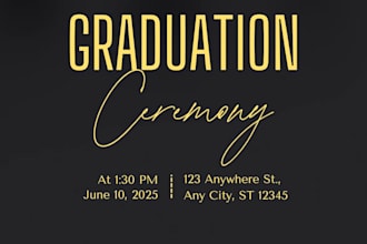 design graduation flyer, graduation party invitations and announcement card