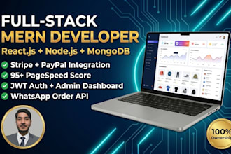 build mern stack ecommerce website with stripe paypal