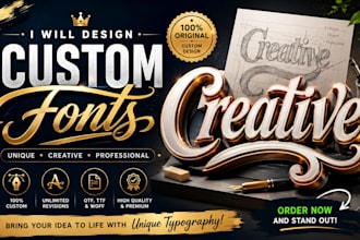 design a custom professional font for your brand or logo
