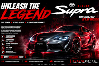 design cinematic automotive car posters and banner