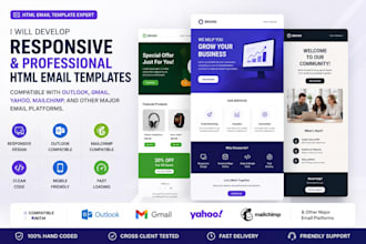 develop responsive outlook compatible html email template