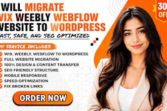 migrate wix weebly webflow website to wordpress fast, safe, and SEO optimized