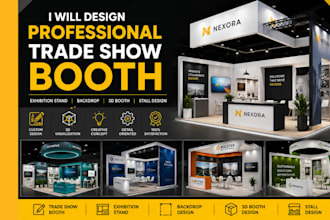 design professional custom trade show booth and exhibition display