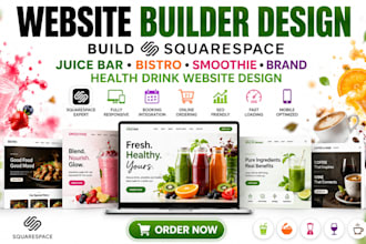 build squarespace juice bar bistro smoothie brand health drink website design
