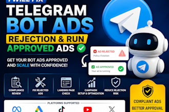 fix telegram bot ads disapproval and run compliant bot ads