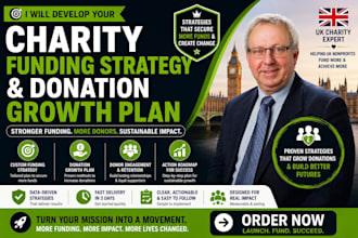 develop charity funding strategy and donation growth plan for nonprofits