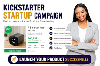create kickstarter startup crowdfunding campaign for product launch