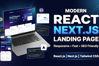 build modern react nextjs landing pages for brands