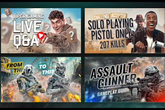 design high CTR gaming youtube thumbnails