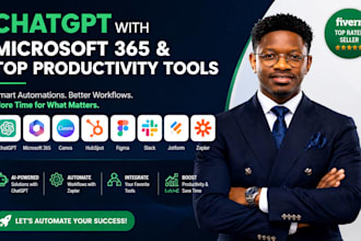 chatgpt with microsoft 365, canva, hubspot, figma, slack, jotform and zapier