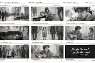 create professional comic, manga, and cinematic storyboards