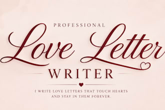 write a professional love letter for your loved ones