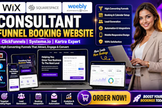 design clickfunnel systeme io or kartra consultant funnel booking website