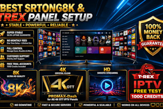 full business reseller panel setup for dream4k, mega ott, trex , diamond ott,