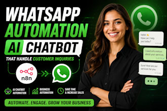 build whatsapp automation whatsapp ai chatbot that handle customer inquiries
